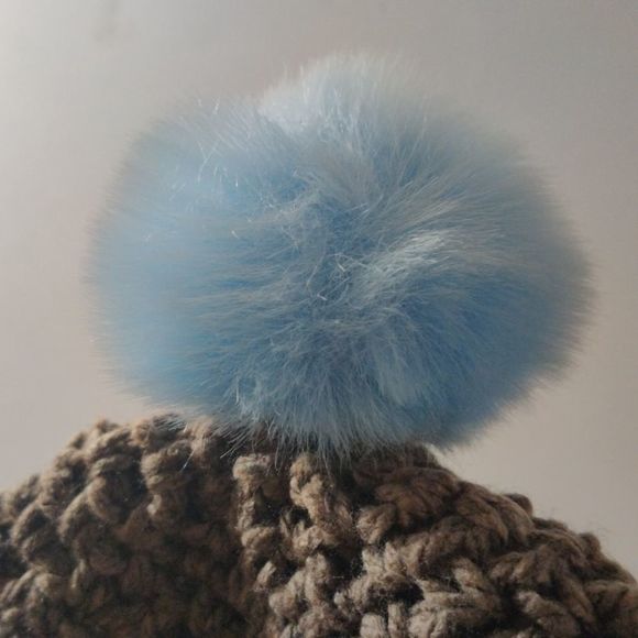 Knitted Yarn Nice Warm Beanie‎ with Fuzzy Ball on Top Hat main image 5